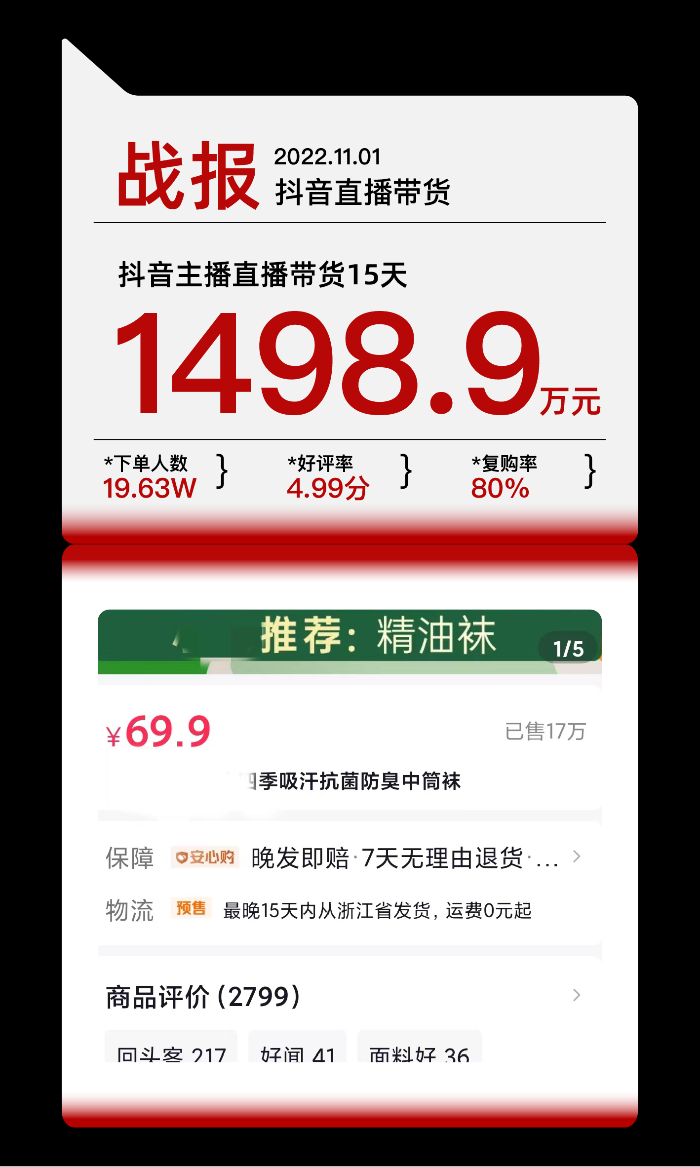 抖音公域爆单数据