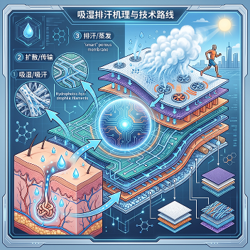 吸湿排汗机理与技术路线